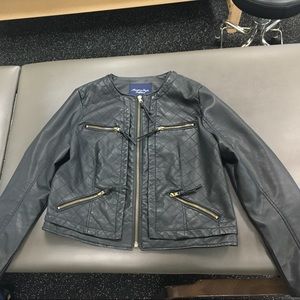 EUC Black XL American Eagle Faux Leather Jacket